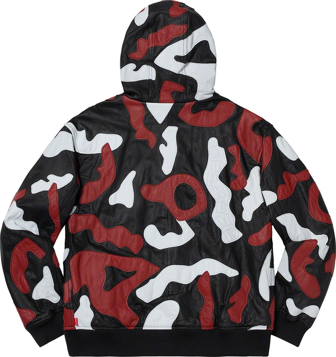 Camo Leather Hooded Jacket view 9